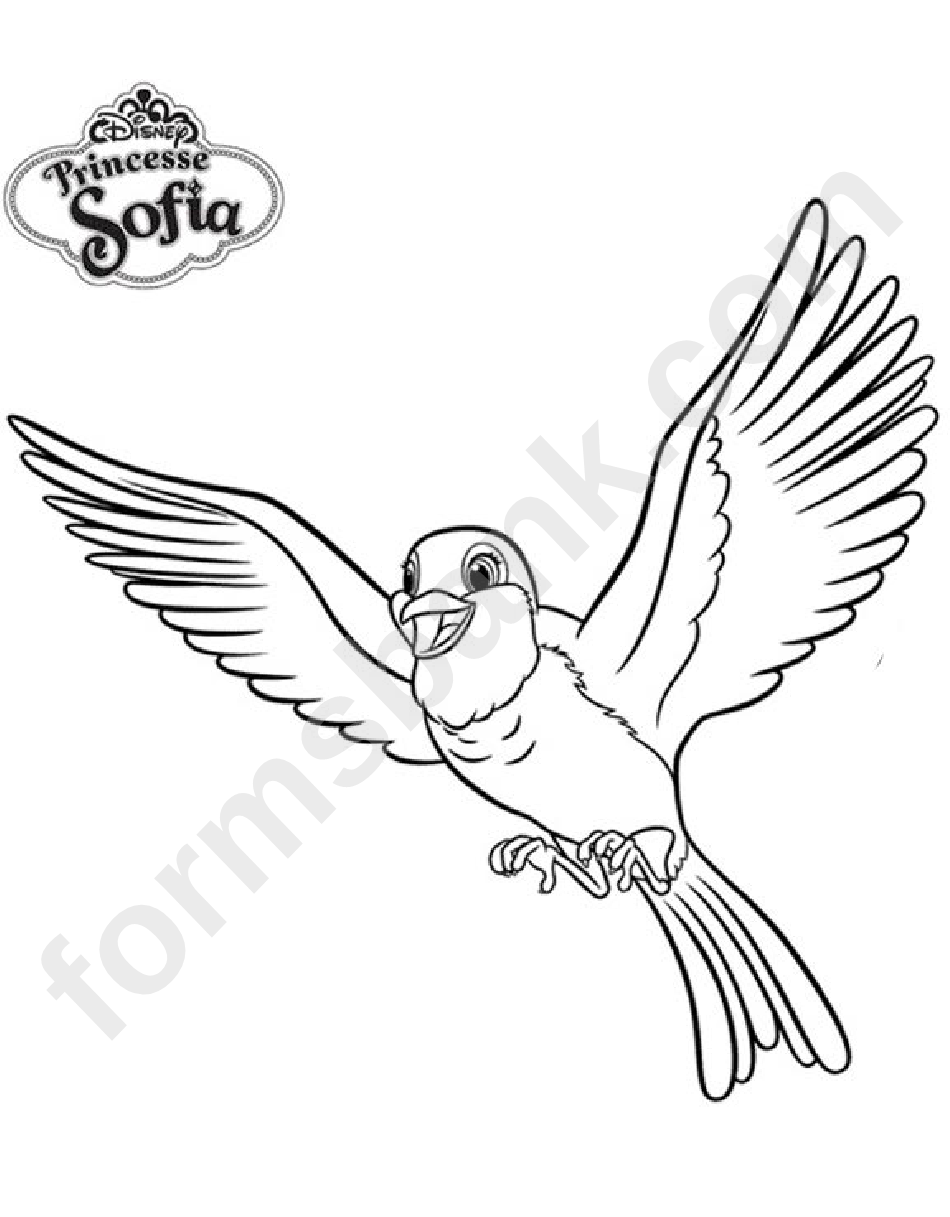 Sofia The First Robin Coloring Page