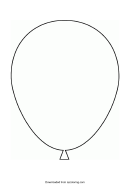 Large Balloon Pattern Template