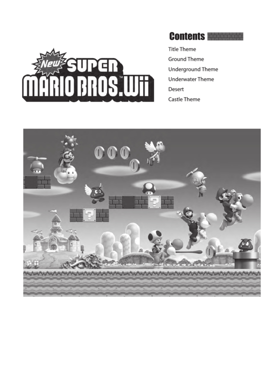 Ryo Nagamatsu - New Super Mario Bros. Title Theme Sheet Music Printable pdf
