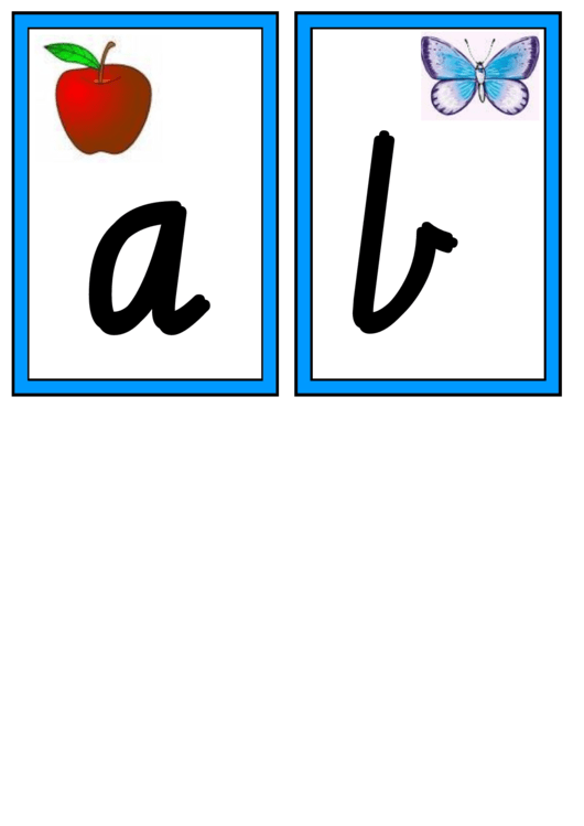Alphabet Card Template Set Printable pdf