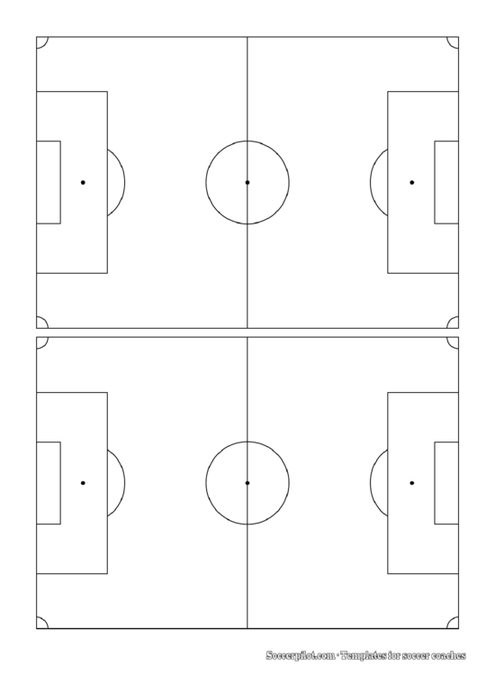 2 Soccer Horizontally Pitches Field Template Printable pdf