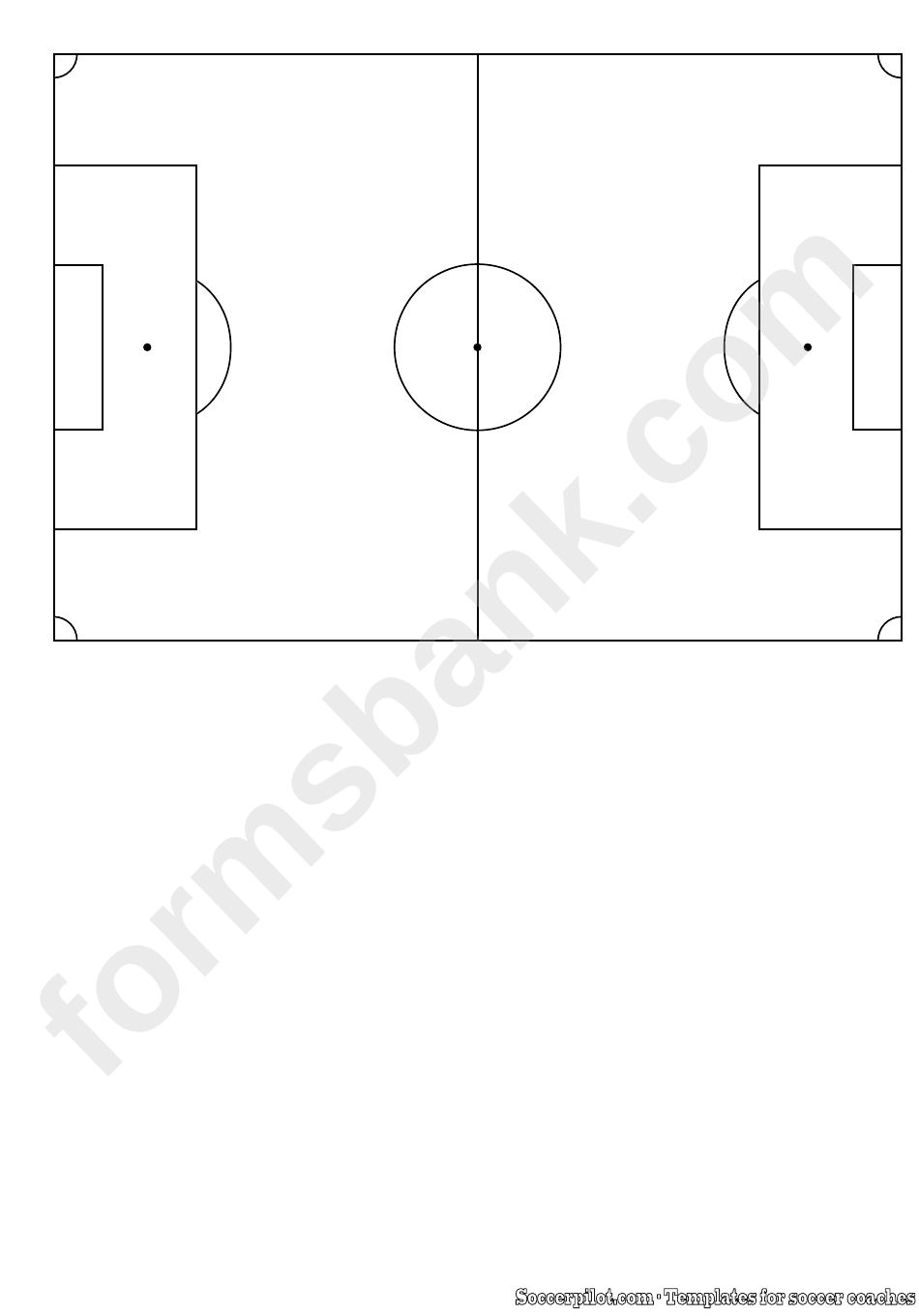 Soccer Horizontally Pitch Field Template