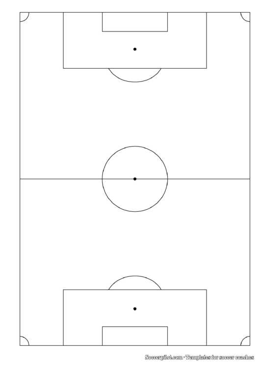 Soccer Horizontally Pitch Field Template Printable pdf