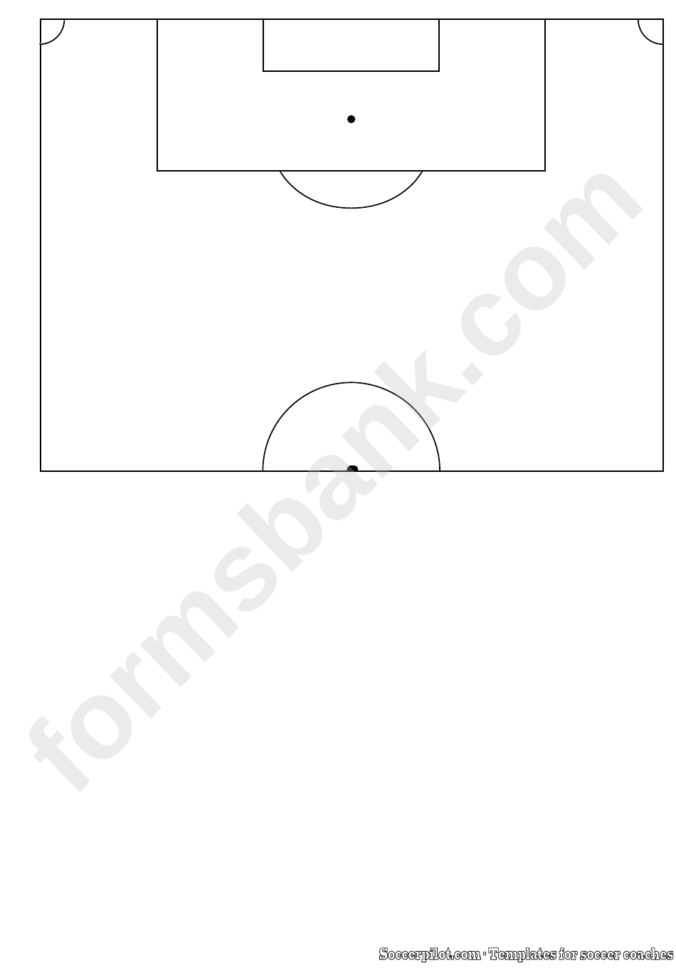 Soccer HalfPitch Field Template printable pdf download