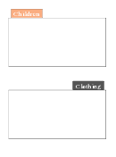 Children And Clothing File Folder Label Template