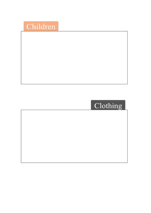 Children And Clothing File Folder Label Template Printable pdf