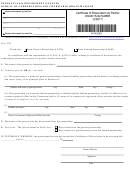 Form Dscb:15-8474/8665 - Certificate Of Dissociation As A Partner