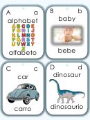 Alphabet Card Template - English And Spanish
