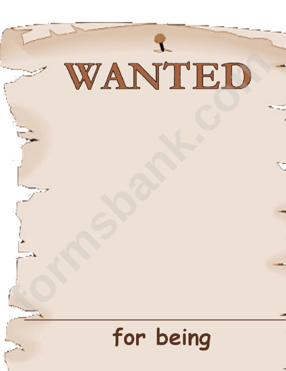Wanted For Being Poster Template