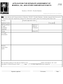 Form Dr-508 - Application For Separate Assessment Of Mineral, Oil, And Other Subsurface Rights