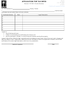 Form Dr-512 - Application For Tax Deed