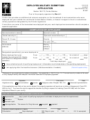 Form Dr-501m - Deployed Military Exemption Application