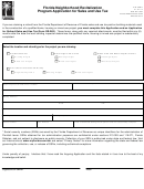Form Dr-26rp - Florida Neighborhood Revitalization Program Application For Sales And Use Tax