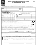 Form Dr-482 - Application And Return For Agricultural Classification Of Lands