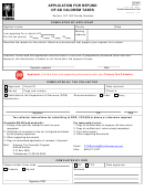 Form Dr-462 - Application For Refund Of Ad Valorem Taxes