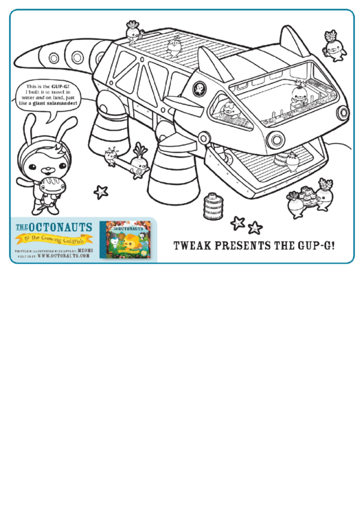 The Octonauts And The Growing Goldfish Coloring Sheet Printable pdf
