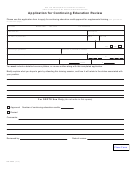 Fillable Form Rp-3042 - Application For Continuing Education Review Printable pdf
