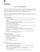 Senior Account Manager Template Printable pdf