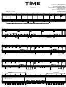 Hans Zimmer - Time (inception) - Sheet Music