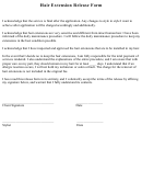Hair Extension Release Form