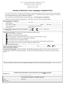 Form Pa-7 - Access To Services In Your Language: Complaint Form