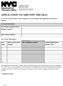 Application To Add Tow Truck(s) - Nyc Department Of Consumer Affairs