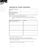 Roster Of Ticket Sources - Nyc Department Of Consumer Affairs