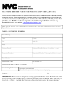 Traverse Report Form For Process Servers/agencies - Nyc Department Of Consumer Affairs