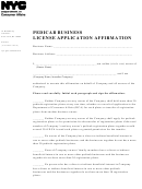 Pedicab Business License Application Affirmation - Nyc Department Of Consumer Affairs