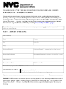 Traverse Report Form For Process Servers/agencies Who Signed A Consent Order - Nyc Department Of Consumer Affairs