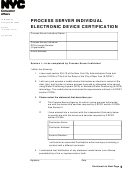 Process Server Individual Electronic Device Certification - Nyc Department Of Consumer Affairs