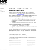 Garage And/or Parking Lot Rate Information - Nyc Department Of Consumer Affairs