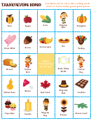 Thanksgiving Bingo Template Printable pdf