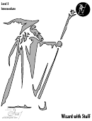 Wizard With Staff Pumpkin Carving Template