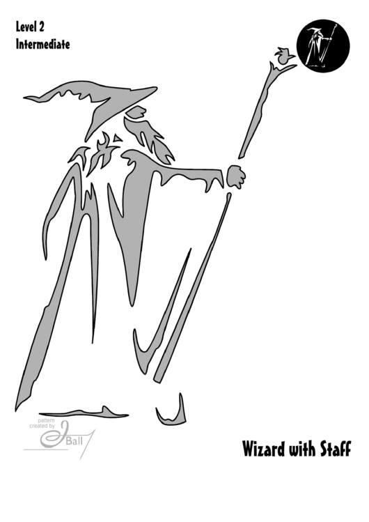 Wizard With Staff Pumpkin Carving Template Printable pdf