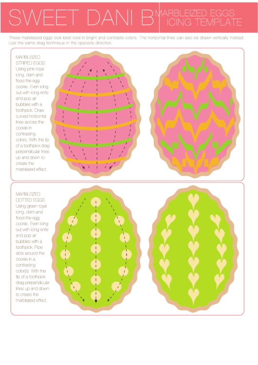 Fluted Easter Egg Cookie Template Printable pdf