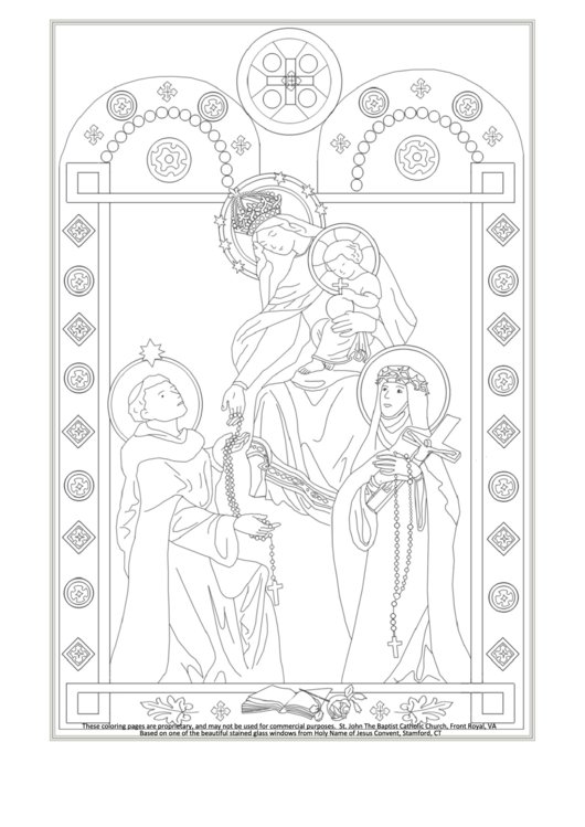 The Mother Of God Coloring Sheet Printable pdf