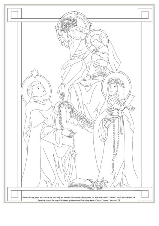 The Mother Of God Coloring Sheet Printable pdf
