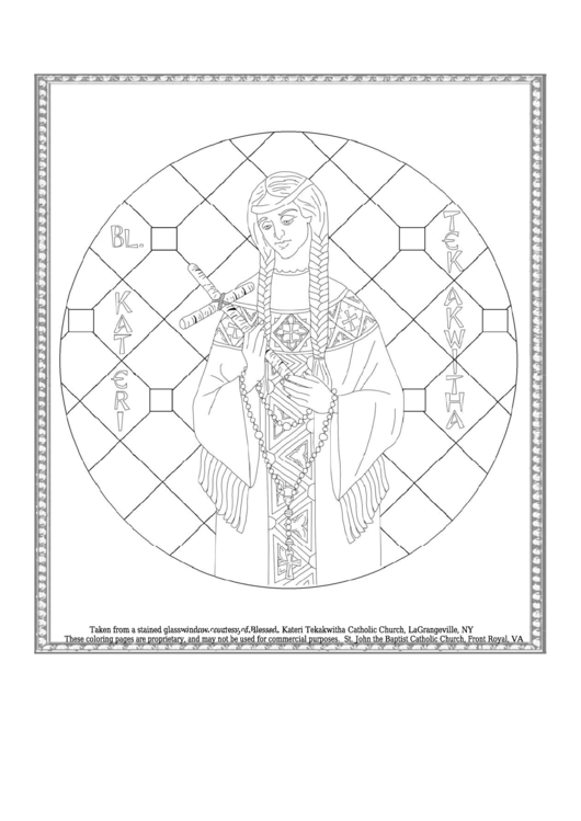 St. Kateri Coloring Sheet