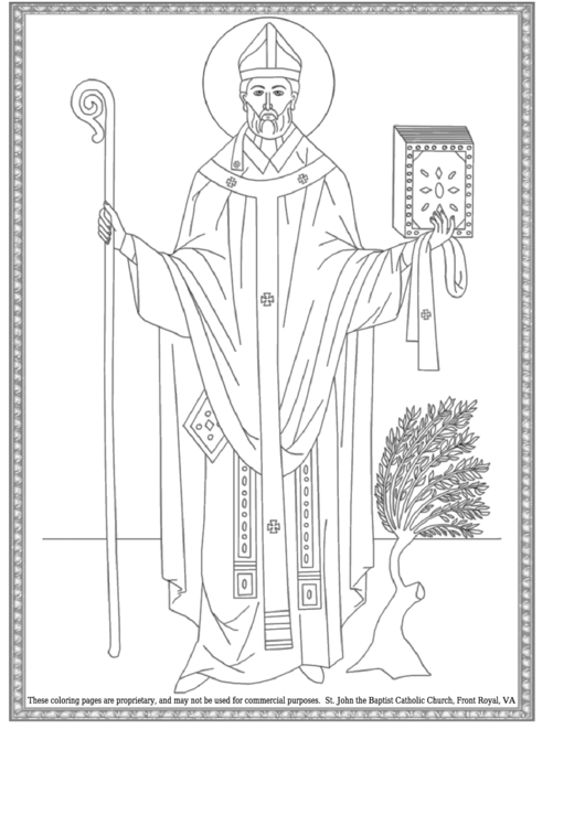 Catholic Sainted Coloring Sheet