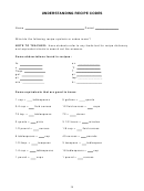 Understanding Recipe Codes Worksheet