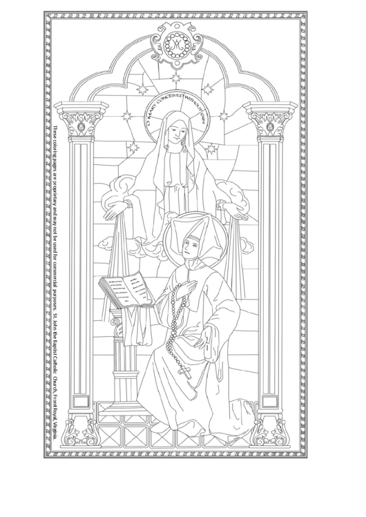 St. Catherine Laboure Coloring Sheet