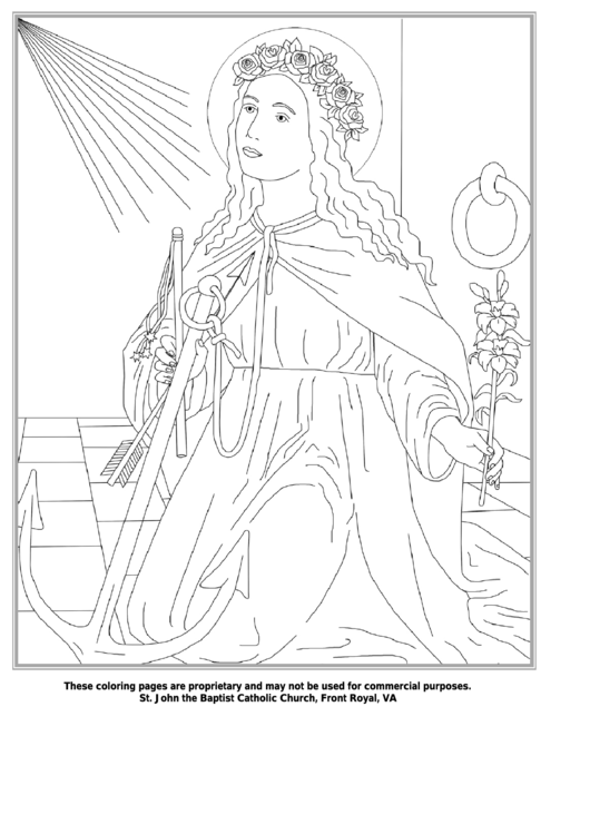 Catholic Saint Coloring Sheet Printable pdf