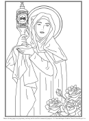 Christian Saint Coloring Sheet