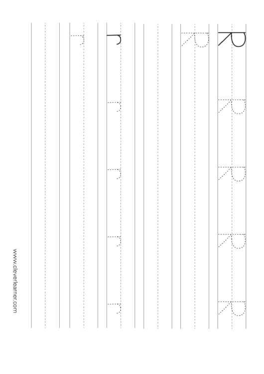 Childrens Letter R Handwriting Practice Sheets For Preschool Children Printable pdf