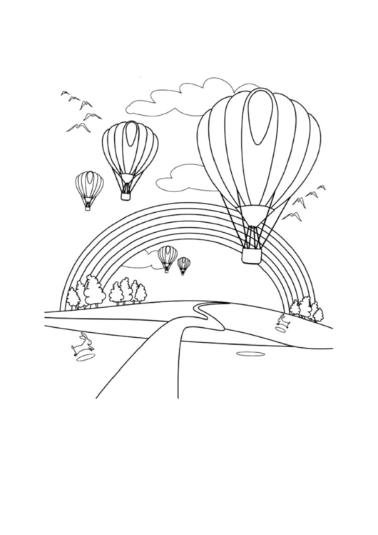 Hot Ari Balloons Coloring Sheet Printable pdf