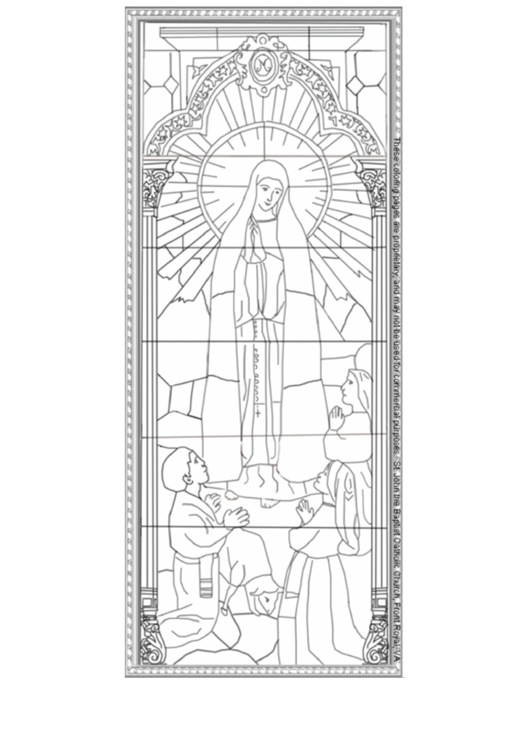 Our Lady Of Fatima Coloring Sheet Printable pdf