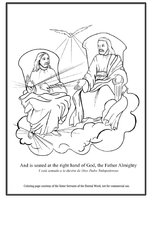 The Holy Trinity Coloring Sheet Printable pdf