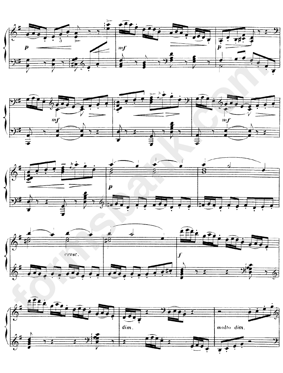 Claude Debussy - Arabesque No1 Sheet Music
