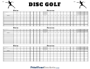 Disc Golf Scoring Sheet